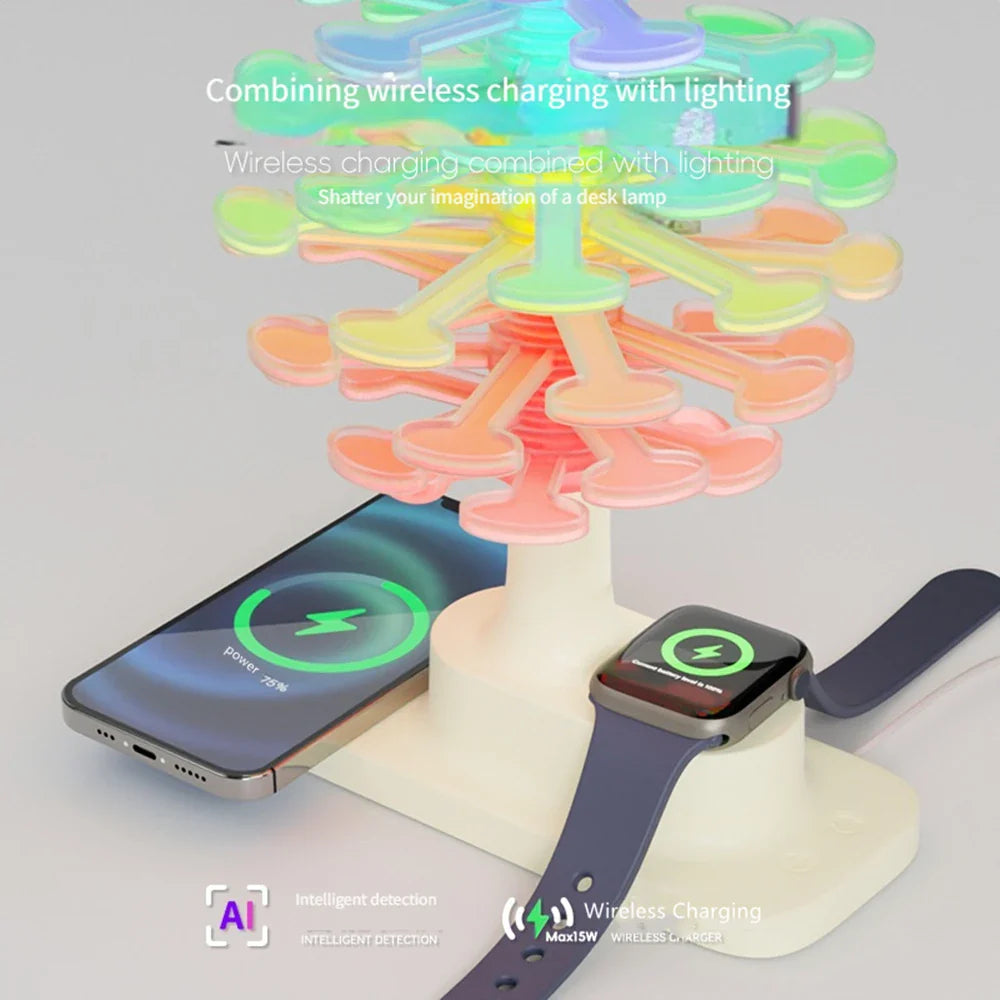 Enchanting Spiral Lamp with Charger