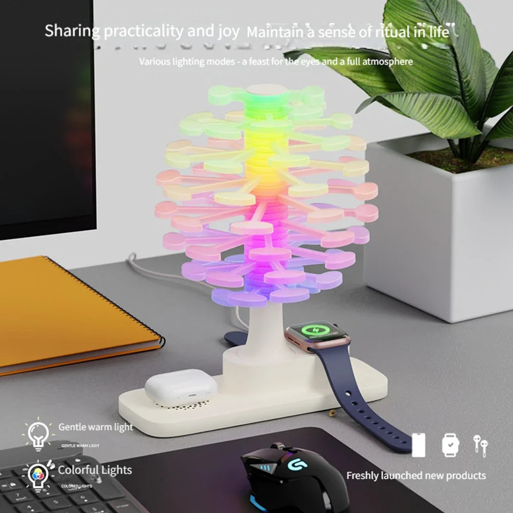 Enchanting Spiral Lamp with Charger